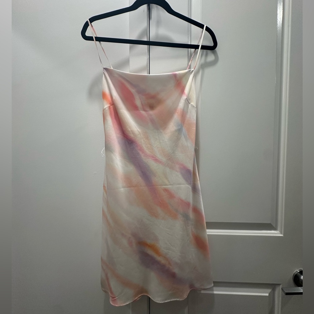Express Pastel Pink and Orange Slip Dress